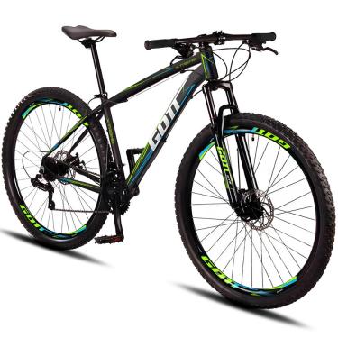 Imagem de Bicicleta Aro 29 Alumínio Gott 21v Traseiro Shimano X-Treme - Verde/Azul - 15.5
