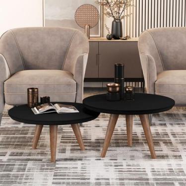 Imagem de Mesas De Centro Luma Decorativa Para Sala Com Pés Palito - JM3 MÓVEIS,