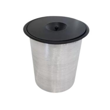 Imagem de Lixeira 5LTS 20X25CM Pia Cozinha Embutir No Granito Em Inox Cor: Preto