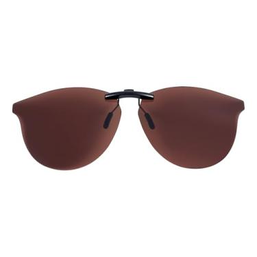 Imagem de Óculos de sol polarizados CLIP-ON para Ray-Ban RX7046 RB7046 Erika Round, Marrom, 57 X 18