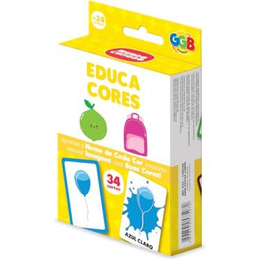 Imagem de Cartas Educa Cores 34 Cards Grandes GGB Plast