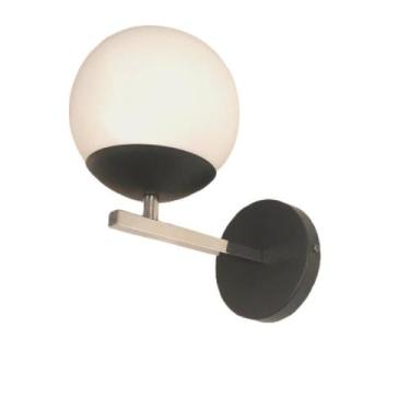 Imagem de Arandela Moderna Jabuticaba Preto e Cromado Arevo Iluminação, PRETO / 