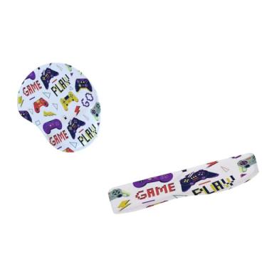 Imagem de Kit Mouse Pad e Apoio de Teclado - Controles de Video Game