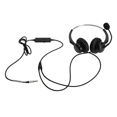 Imagem de GLOGLOW Binaural Fone de ouvido para telefone, almofadas de ouvido macias com fio, alto-falante HD, proteção auditiva, cancelamento de ruído para call center (interface única de 3,5 mm)
