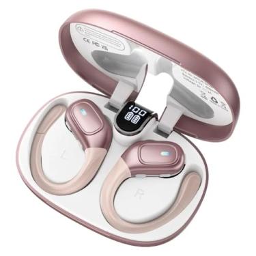 Imagem de Fones de Ouvido Sem Fio Esportivos BX28, 75h de Bateria LED Display, Bluetooth 5.3 com Ganchos, IPX7 à Prova d'Água, Graves Profundos, Compatível com iOS e Android Esportes/Treino/Corrida (Rose)