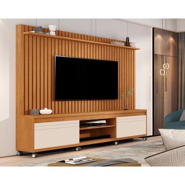 Imagem de Estante Home Para Tv até 65 Polegadas Orion 220cm Nature com OffWhite - Rede Móveis