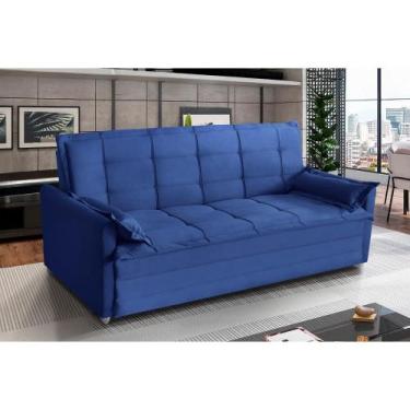 Imagem de Sofá Cama Vienna 3 Lugares 2,00m Suede - Sofá Casa, Azul