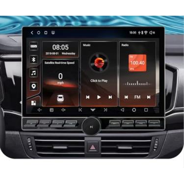 Imagem de Rádio Android 15 para Toyota Vios Yaris 2018-2019 com Apple Carplay sem fio Android Auto 10,8 polegadas, tela sensível ao toque, estéreo veicular com câmera de backup gratuita, navegação GPS