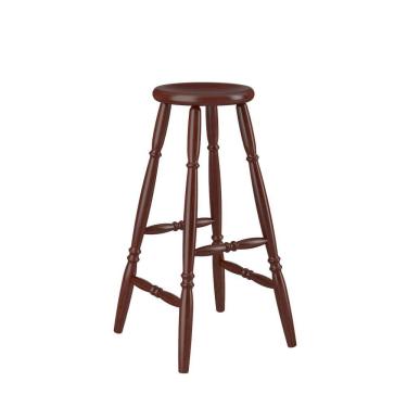 Imagem de Banqueta Alta em Madeira 75cm Castanho Acetinado 170EA Piratini