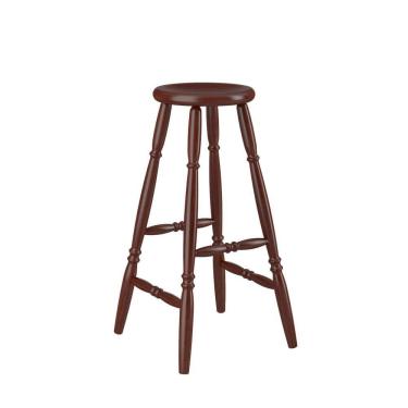 Imagem de Banqueta Alta em Madeira 75cm Castanho Acetinado Marin Brasil