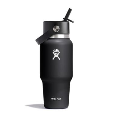 Imagem de Hydro Flask Garrafa de viagem de palha flexível de 680 g preta