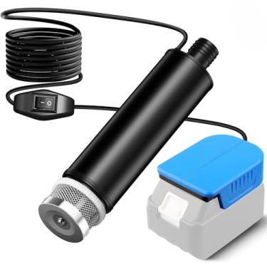 Imagem de Adaptador de bomba submersível de água/óleo sem fio compatível com bateria Makita de 18 V, bomba de transferência de água de 120 W 12 V, pistola de óleo, bomba elétrica portátil para cobertura de