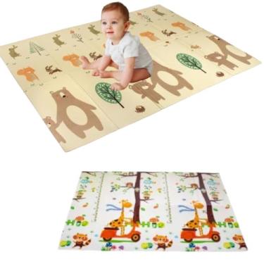 Imagem de Tapete Infantil Tatame Emborrachado Dupla Face - Super Macio, Térmico e Dobrável 2,00 x 1,50 mts x 1 cm Espessura (Grosso) (URSO 1CM ESPESSURA)