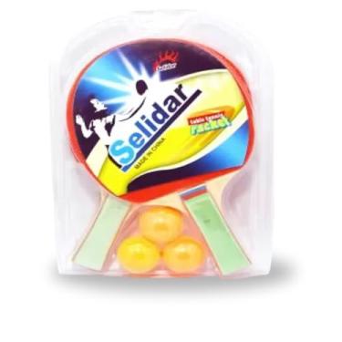 Imagem de Kit Ping Pong Tênis Mesa Profissional 2 Raquetes 3 Bolinhas Esporte Lazer Compensado Madeira