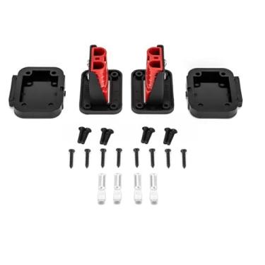 Imagem de Painel de montagem de plugue 50A 600V com tampa, conector de cabo de bateria, conectores de terminal de bateria para 6AWG-16AWG, 2 peças