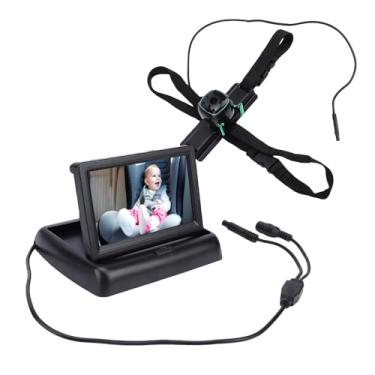 Imagem de Dpofirs Espelho de Carro bebê, Câmera de Carro bebê de 4,3 Polegadas HD 1080p Traseiro Monitor de, 360 Ajuste, Configuração Fácil, Comutação de Câmera única ou Dupla