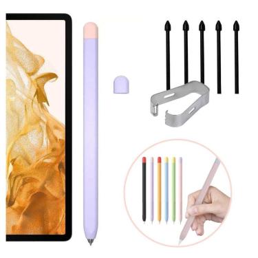 Imagem de Capa Antiderrapante + Pontas Extras Para S-Pen Galaxy Tab S8
