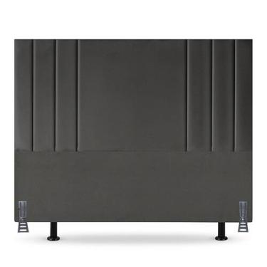 Imagem de Cabeceira Moderna 195 cm Linho King Clássica Cama Box Frame - Tatite D