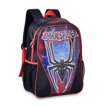 Imagem de Mochila Costas Dark Spider Homem Aranha Preto Masculino Infantil Escol