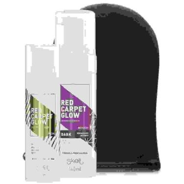 Imagem de Kit Skelt Autobronzeador Mousse Dark 140ml + Facial 30ml + Luva