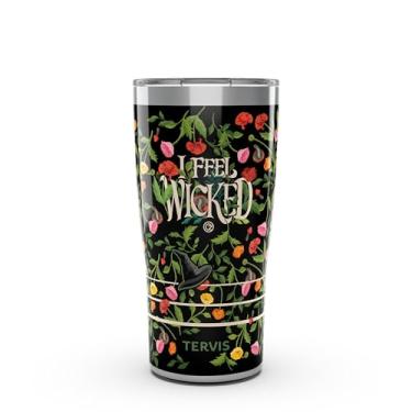 Imagem de Tervis Traveler Wicked: For Good - Copo de viagem com isolamento triplo I Feel Wicked mantém as bebidas frias e quentes, 590 ml, aço inoxidável