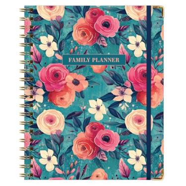 Imagem de Organizador de agenda familiar sem data – Calendário semanal e mensal de 21,6 cm x 28 cm para mais de 5 pessoas, planejamento de refeições, orçamento, rastreador de hábitos – capa dura, organizador de