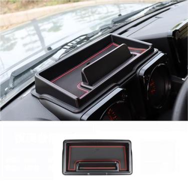 Imagem de Bandeja organizadora da caixa de armazenamento do painel do console central do carro, para Suzuki Jimny 2 portas 4 portas 2019-2025, bandeja de inserção de painel com caixa de armazenamento de suporte