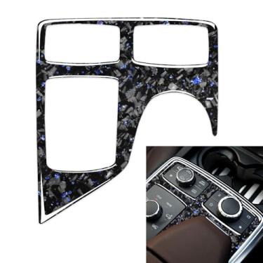 Imagem de FINMOKAL Painel de caixa de apoio de braço multimídia para console de fibra de carbono compatível com Benz M Class 2012-2015 GLE GLS 2016-2018 (serve apenas para RHD)