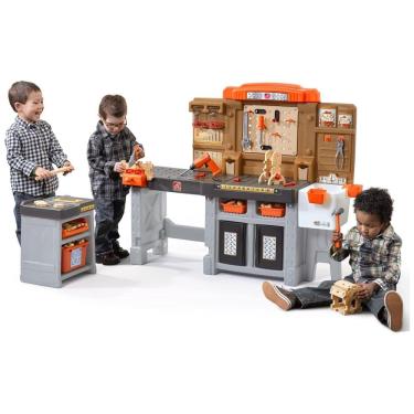 Imagem de Bancada de Ferramentas Infantil Para Ambientes Internos e Externos, Inclui 76 Acessórios de Brinquedo, Para Crianças a Partir de 3 Anos -