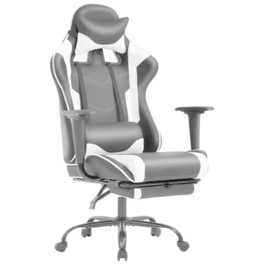 Imagem de Cadeira de Escritório Gamer Reclinável e Ergonômica com Apoio para Lombar, Branca, BESTOFFICE , Branco