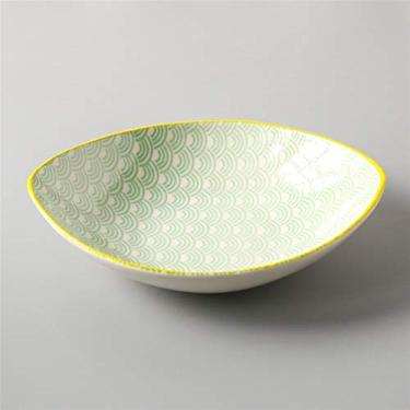 Imagem de Prato de serviço em estilo japonês, prato de cerâmica para uso doméstico, personalidade criativa, placa de jantar colorida, prato quadrado, 20 cm, prato de arroz (cor: J)