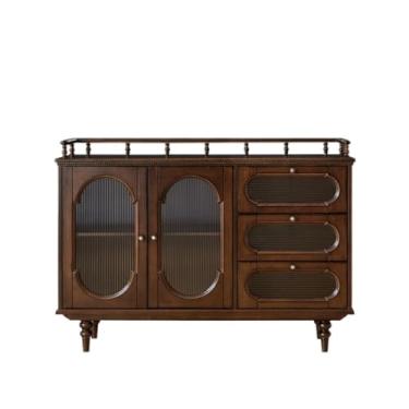 Imagem de URGDWEKJY Gabinete de buffet Gabinete de café com função de armazenamento moderno armário de madeira buffet de entrada armário decorativo aparador