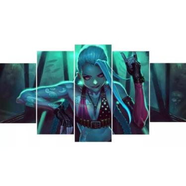 Imagem de Quadros Para Sala Jinx League Of Legends Game" - iron tech