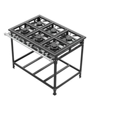 Imagem de Fogão Industrial 6 Bocas 30x30 P5 Leona