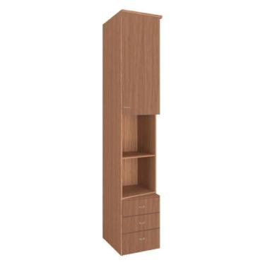 Imagem de Guarda Roupa Lateral 1 Porta 3 Gavetas 2450mm Setiba Plus Rimo Carvalh