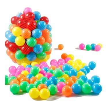 Imagem de Bolas de plástico para piscina, pacote Mesh 50 cores x100