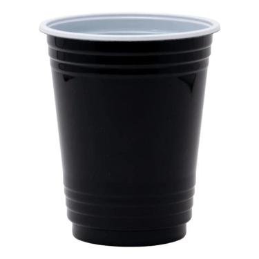 Imagem de Copo Americano Preto Beer Pong 400Ml - 50 Unidades