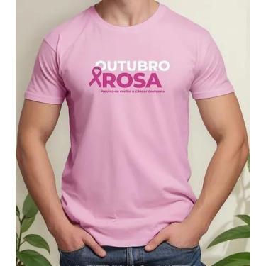 Imagem de Camiseta Camisa Adulto Feminina Masculina Algodão Outubro Rosa Prevenç