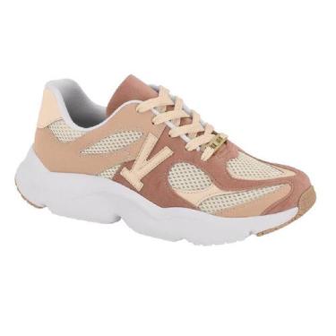 Imagem de Tenis vizzano casual recorte ref 1440.110.30429 feminino, Rosa, Bege, 
