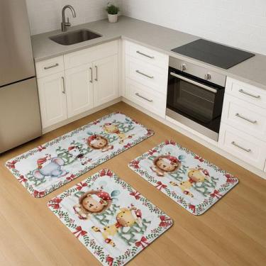 Imagem de Passadeira de Natal Avulsa 1,20x0,45  Antiderrapante com Estampa Natal