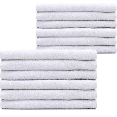 Imagem de Kit 12 Toalhas Linha Profissional 100% Algodão Salão Manicure Academia