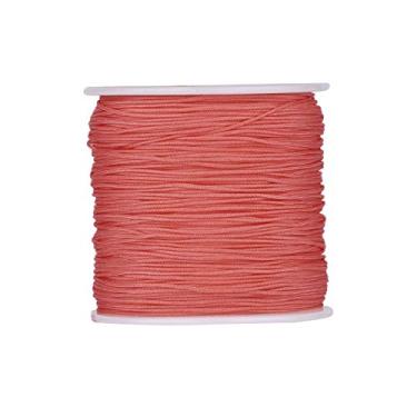 Imagem de 100 jardas/rolo 0,8 mm fios trançados de nylon fio de tomate chinês para nó de joias cordão de miçangas para artesanato faça você mesmo Kumihimo pulseiras de macramê para fabricação de suprimentos