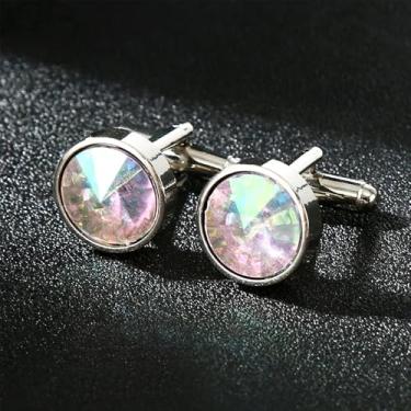 Imagem de Abotoaduras masculinas, acessórios masculinos, combinação perfeita com camisas, adequado para casamentos, festas, aniversários e outras ocasiões, One size, Metal, Sem Pedra Preciosa