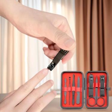 Imagem de Kit de aparador de unhas para manicure e cuidados pessoais, conjunto profissional de pedicure, acessórios masculinos, kit de cuidados pessoais, presente para homens, marido, pai