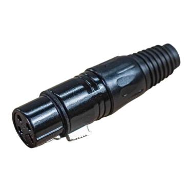 Imagem de Conector Xlr Fêmea Dreamer Cc003 Com Trava Preto