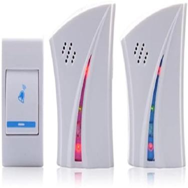 Imagem de KIT CAMPAINHA SEM FIO DUPLA COM 2 RECEPTORES E ACIONADOR 100M COM 36 TOQUES LONGO ALCANCE RESIDENCIAL COMERCIAL DIGITAL LED A PILHA