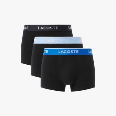 Imagem de Cuecas Trunk Stretch 3-Pack - LACOSTE, M, Azul escuro