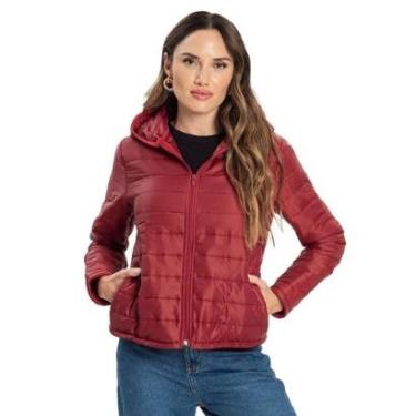 Imagem de Jaqueta Puffer Fem Rovitex Endless com Capuz Matelassê Verm-Feminino