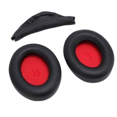 Imagem de ASHATA Kit de Almofadas para Fones de Ouvido, Conjunto de Almofadas de Espuma de Memória de Alta Densidade para Conforto Ideal e Isolamento de Som para Fones de Ouvido Sem Fio