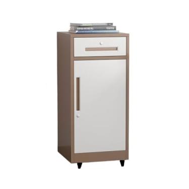 Imagem de Armário de Arquivos Armário de arquivoGabinete gaveta açoArmário armazenamento multifuncional para escritórioSob a mesa com armário trava(Brown)